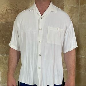 Cream/ White button down large size